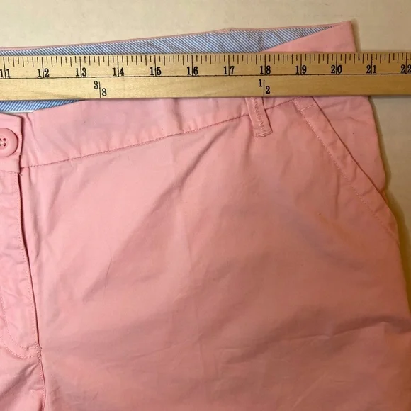 Crown & Ivy Pink Sky Caroline Twill Soft Mid Rise Shorts Preppy Coastal Size 18 - Picture 8 of 10
